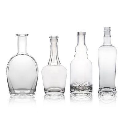500 ml 700 ml 750 ml 1000 ml Bouteille de vin blanc en verre vide à col long avec une grande durabilité