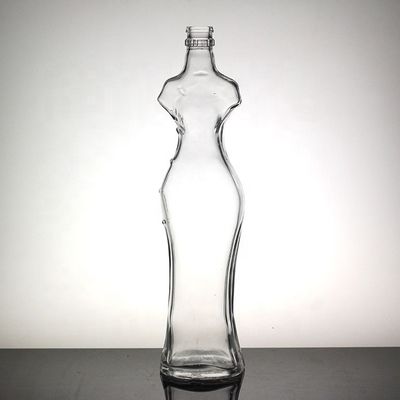 Bouteille en forme de corps féminin sexy Bouteille en verre unique avec un bouchon de couronne