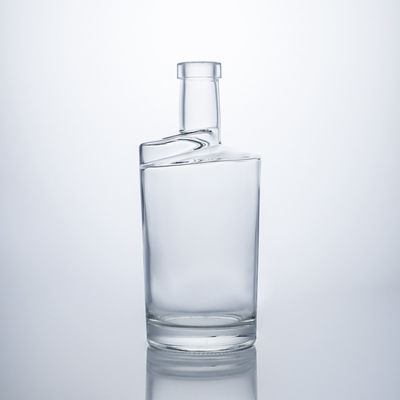 Bouteille en verre de 750 ml pour les boissons alcoolisées et le vin, forme ronde, échantillon de soudure de liège fourni gratuitement