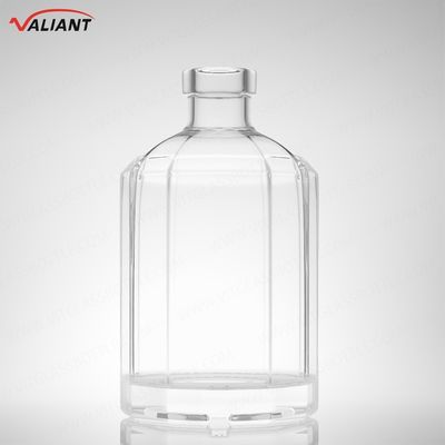Rum Vodka Whisky Tequila Bouteille de gin 250 ml Super Flint Glass avec liège et forme personnalisée