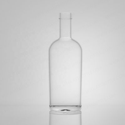 Bouteille en verre de qualité alimentaire pour le rhum, la vodka, le whisky, la tequila, le gin, 750 ml, 720 g de liège inclus