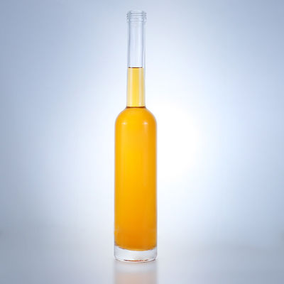 Collier en verre de flint transparent 500 ml Bouteille à col long pour le gin, le rhum, le champagne, le cognac et le whisky