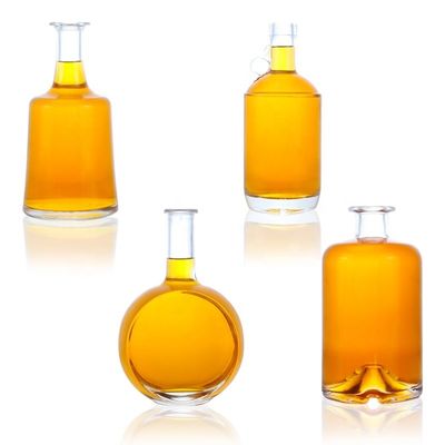 70cl 75cl Bouteilles de verre transparent de conception personnalisée pour le tequila Vodka Whisky dans le Shandong