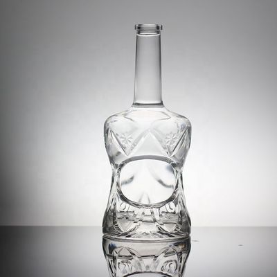 Bouteille en verre de beauté en forme personnalisée pour les amateurs de vin et les connaisseurs
