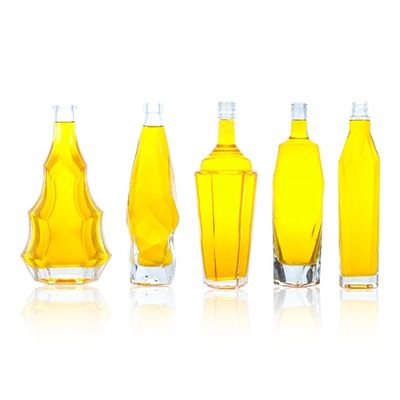 Bouteilles en verre de 750 ml avec bouchon en aluminium et verre de silex