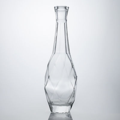 Bouteille en verre super-flinte à bouchon de liège unique pour le whisky Vodka Tequila Gin Rum