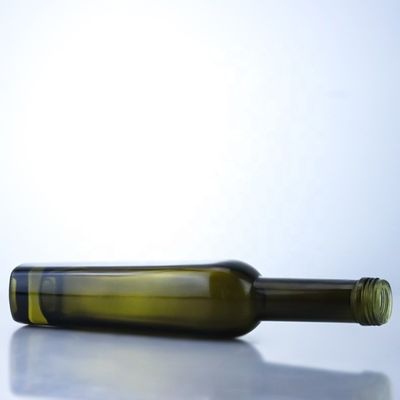 375ml Bouteilles en verre d' huile d' olive vert foncé Acide Etch Surface de manipulation et de haute couleur
