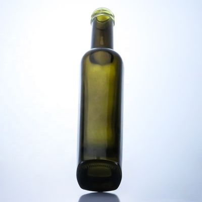 375ml Bouteilles en verre d' huile d' olive vert foncé Acide Etch Surface de manipulation et de haute couleur