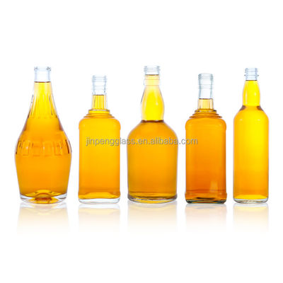 Bière Gin Rum Bouteille en verre à haute ciselure Sérigraphie personnalisée avec bouchon de liège