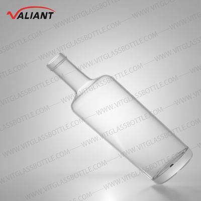 Bière Gin Rum Bouteille en verre à haute ciselure Sérigraphie personnalisée avec bouchon de liège