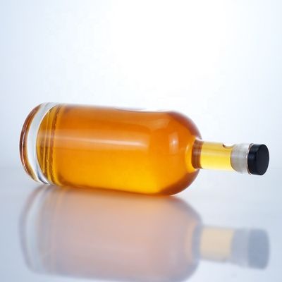500 ml 700 ml Bouteille en verre de liqueur transparente en forme populaire pour le Whisky Rum Gin Brandy