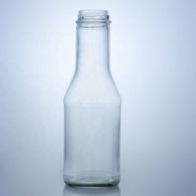 Bouteille en verre de flint clair pour le jus de lait salade sauce au piment ketchup 300 ml 500 ml 700 ml