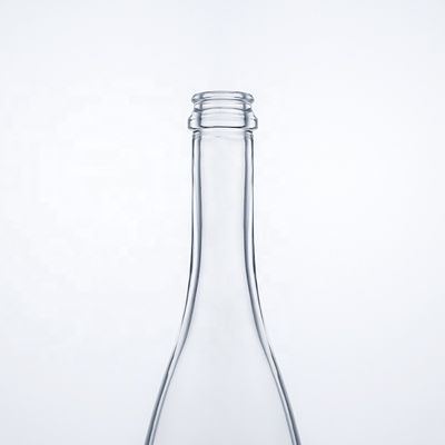Logo personnalisé unique Floral Bottom Super Flint Long Neck 750 ml Bouteille en verre pour le liège Gin