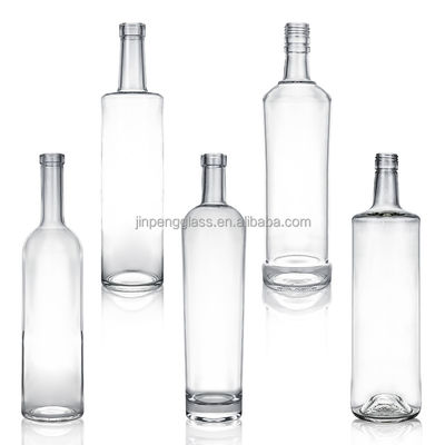 Matériau de base en verre 12 oz de boisson à haute teneur en silex eau bière bouteille en verre avec bouchon en aluminium