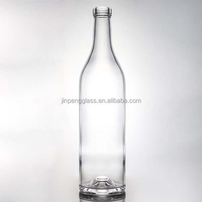 Matériau de base en verre 12 oz de boisson à haute teneur en silex eau bière bouteille en verre avec bouchon en aluminium