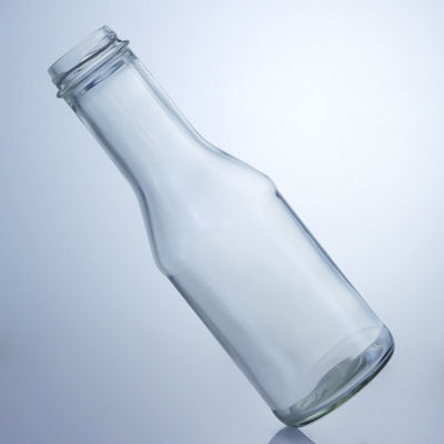 Bouteille en verre de flint clair pour le jus de lait salade sauce au piment ketchup 300 ml 500 ml 700 ml