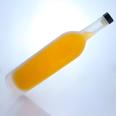Matériau de base en verre 12 oz de boisson à haute teneur en silex eau bière bouteille en verre avec bouchon en aluminium