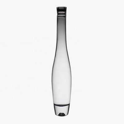 Bouteille d'huile de cuisson en verre de forme mince et vide de 300 ml personnalisée pour l'industrie
