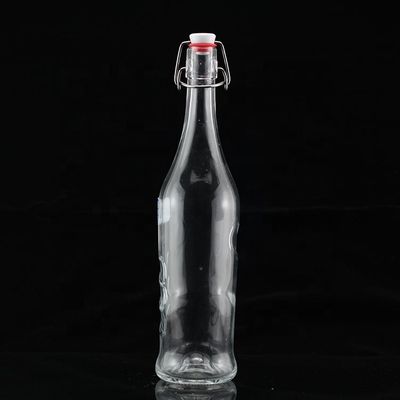 Bouteille d'huile de cuisson en verre de forme mince et vide de 300 ml personnalisée pour l'industrie
