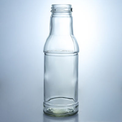 Bouteille en verre chaude de 90 à 500 ml de grande capacité pour les assaisonnements, les condiments, le couvercle métallique inclus