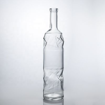 Bouteilles en verre super-flinte claires de 750 ml pour le gin rum, le whisky et le vin