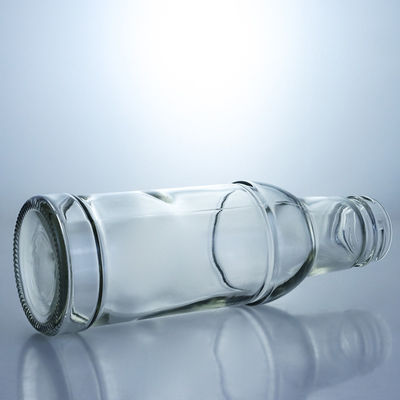 Bouteille en verre chaude de 90 à 500 ml de grande capacité pour les assaisonnements, les condiments, le couvercle métallique inclus
