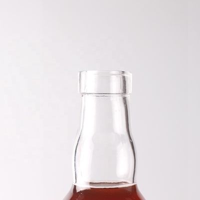 Matériau du collier Bouteille transparente en relief en verre de 500 ml à 700 ml pour le whisky, le rhum, le gin et le brandy