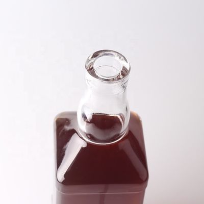 Matériau du collier Bouteille transparente en relief en verre de 500 ml à 700 ml pour le whisky, le rhum, le gin et le brandy