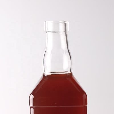 Matériau du collier Bouteille transparente en relief en verre de 500 ml à 700 ml pour le whisky, le rhum, le gin et le brandy