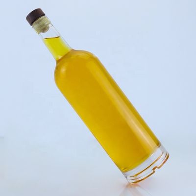 Bouteille de verre transparente ou personnalisée Unique 700 ml 750 ml pour le whisky Tequila Brandy Rum Gin
