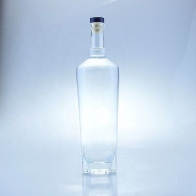 Collier en verre Bouteille en verre pour boissons alcoolisées 750 ml avec étanchéité au liège