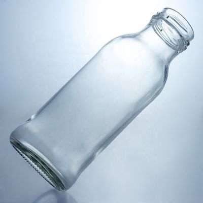 Bouteille en verre transparent pour boissons Populaire 100ml260ml 500ml 1000ml Bouteille ronde avec bouchon à vis