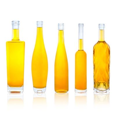 Logo du client acceptable Bouteille en verre de luxe pour vodka Whisky Tequila Gin Brandy