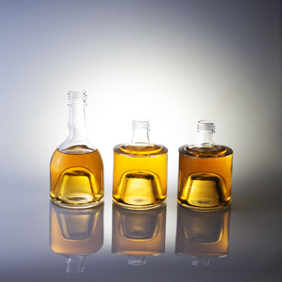 Corps en verre dernier modèle bouteille de whisky mini liqueur avec bouchon en aluminium 50ml 100ml 200ml