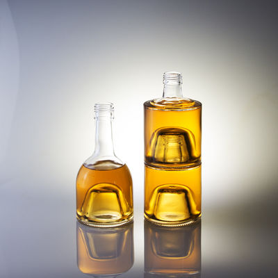 Corps en verre dernier modèle bouteille de whisky mini liqueur avec bouchon en aluminium 50ml 100ml 200ml
