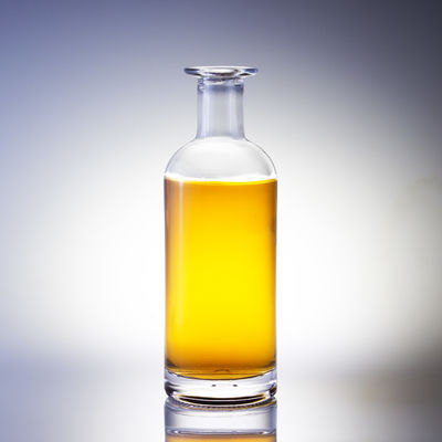 Bouteille vide en verre transparent lisse Bouteilles de vodka de 1 litre personnalisables et durables