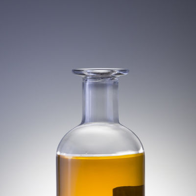 Bouteille vide en verre transparent lisse Bouteilles de vodka de 1 litre personnalisables et durables