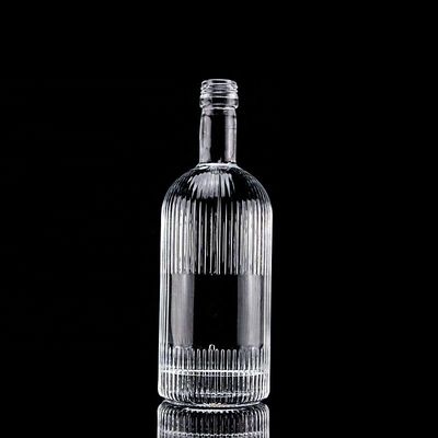 500 ml 700 ml CAP à vis Super Flint Glass Bouteille de whisky vide pour le design classique ronde