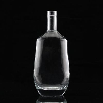 Traitement de la surface par écorchure acide Bouteilles en verre de tequila à col rond et à silex vide