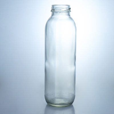 Collier Matériau verre 350 ml Bouteille de verre ronde avec capuchon à vis personnalisé unique