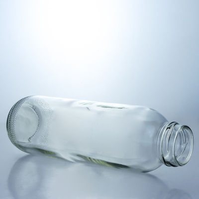 Collier Matériau verre 350 ml Bouteille de verre ronde avec capuchon à vis personnalisé unique