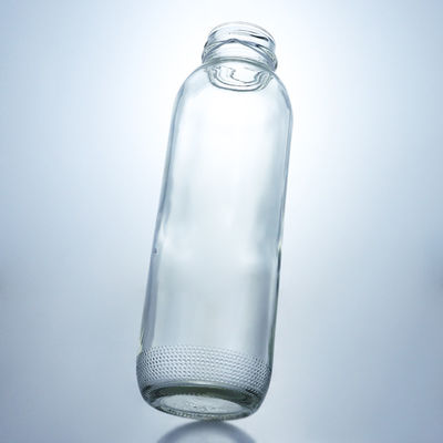 Collier Matériau verre 350 ml Bouteille de verre ronde avec capuchon à vis personnalisé unique