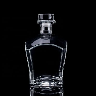 Bouteille de whisky en verre de Super Flint 700 ml 750 ml avec bouchon de liège