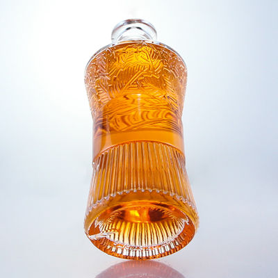 Bouteille en verre transparent de 750 ml à 1000 ml pour le gin, le rhum, la vodka et le whisky sur mesure