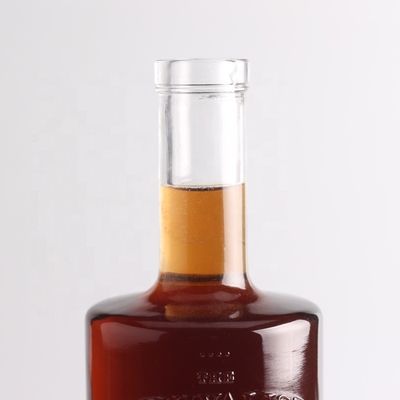 Bouteille en verre de tequila gravée à 750 ml 1 litre, de forme ronde et de type étanchéité en liège