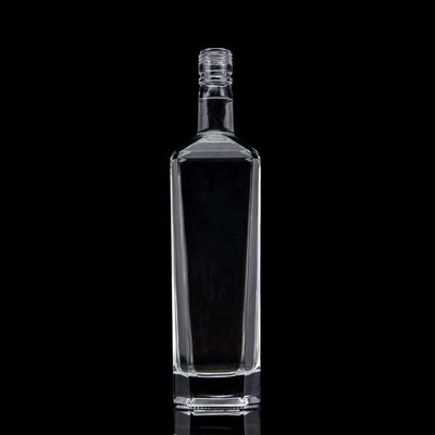 Bouteille de whisky en verre carré 700 ml fond épais 750 ml 500 ml bouteilles de tequila pour spiritueux