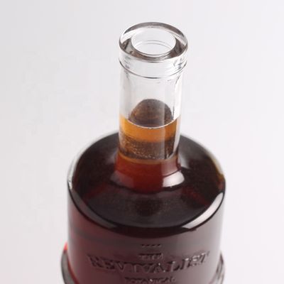 Bouteille en verre de tequila gravée à 750 ml 1 litre, de forme ronde et de type étanchéité en liège