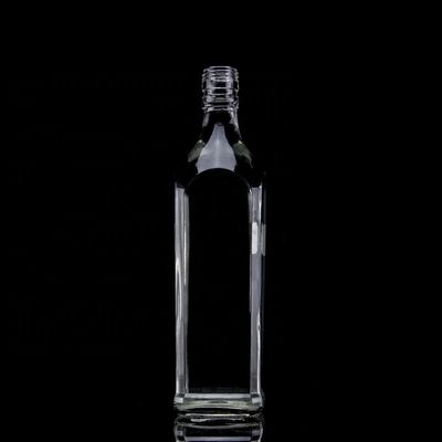Bouteille de whisky en verre carré 700 ml fond épais 750 ml 500 ml bouteilles de tequila pour spiritueux