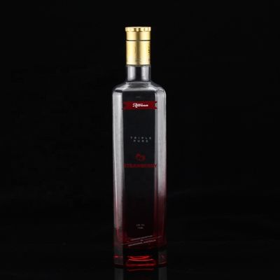 Bouteille de whisky en verre carré 700 ml fond épais 750 ml 500 ml bouteilles de tequila pour spiritueux