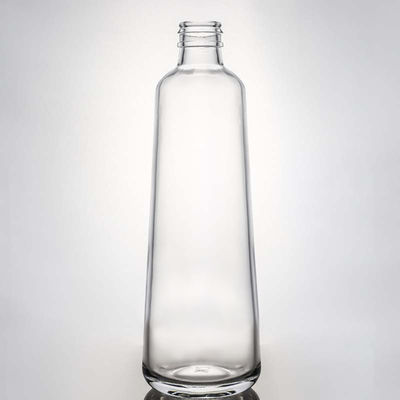 Collier en verre à logo personnalisé en gros à cou court Gin Rum Brandy Whisky Liquor Bouteille avec liège